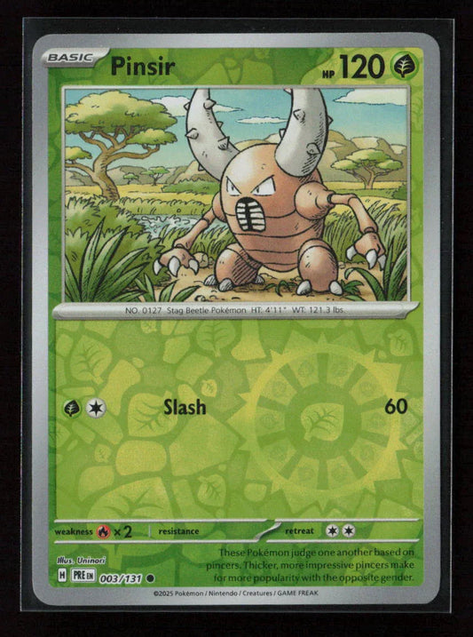 Pinsir Common SV: Prismatic Evolutions 003/131 NM - Kang's Collectibles