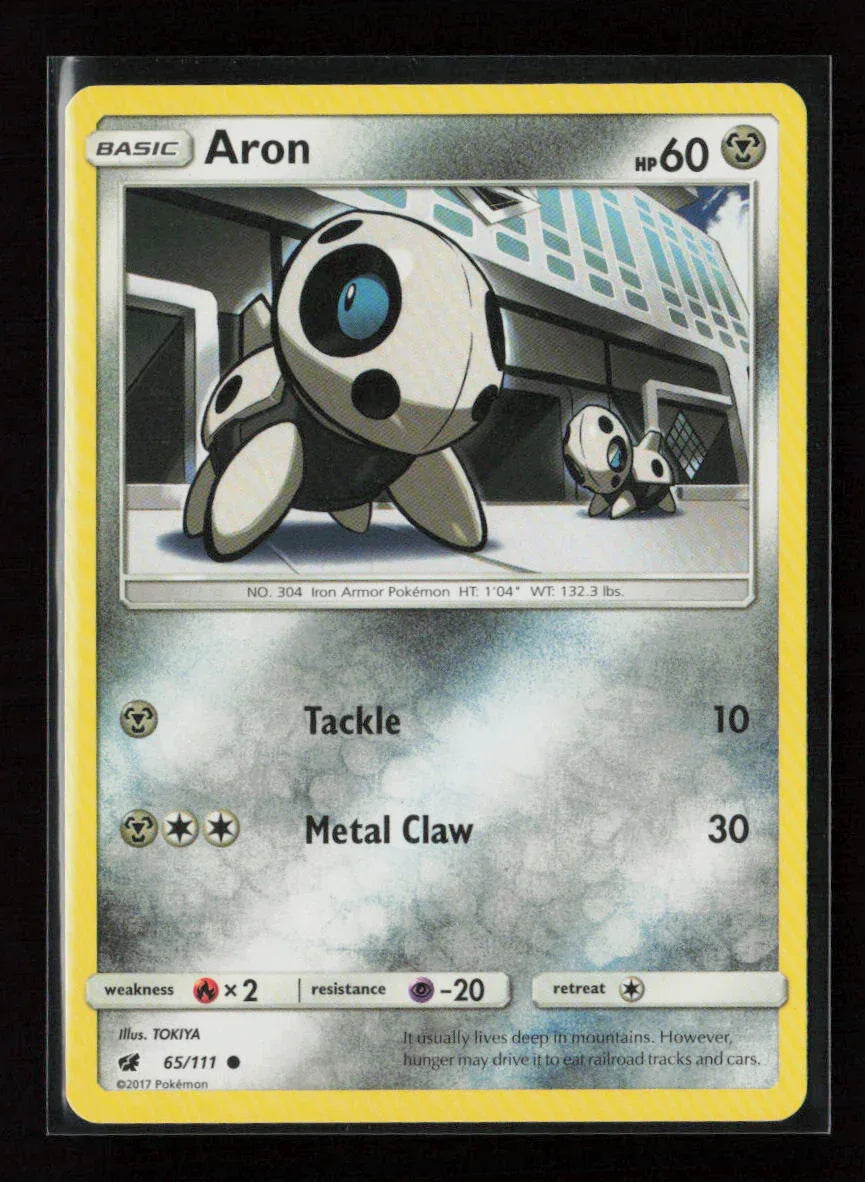 Aron Common SM - Crimson Invasion 65/111 NM - Kang's Collectibles