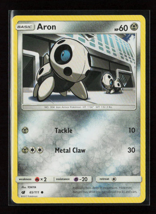 Aron Common SM - Crimson Invasion 65/111 NM - Kang's Collectibles