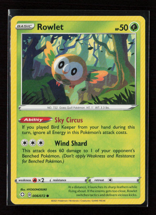 Rowlet Common Shining Fates 006/072 LP