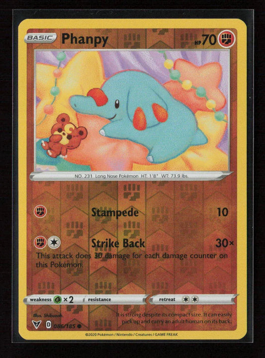 Phanpy Common SWSH04: Vivid Voltage 086/185 NM - Kang's Collectibles