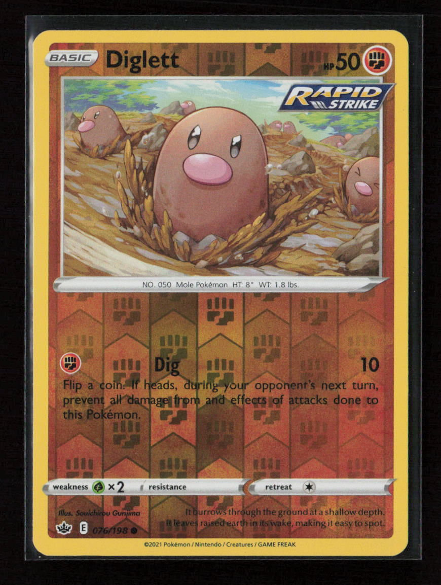 Diglett Common SWSH06: Chilling Reign 076/198 LP