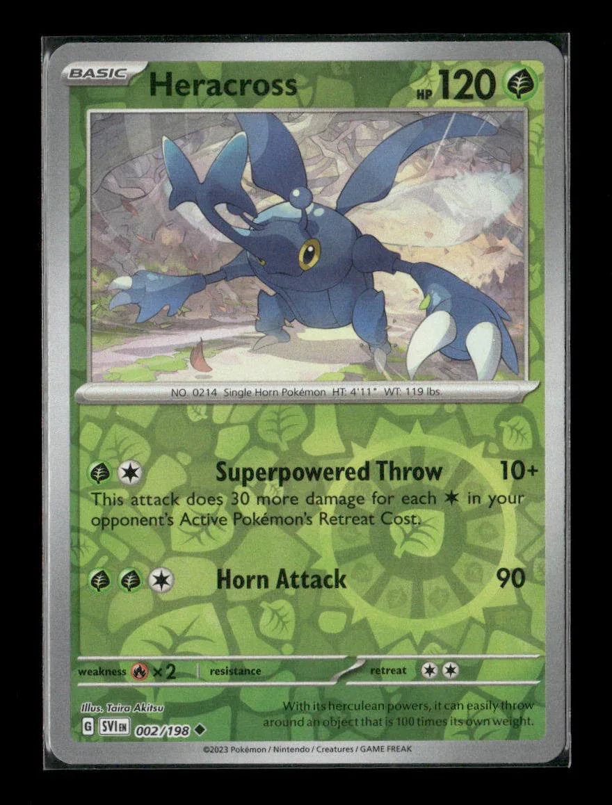 Heracross Uncommon SV01: Scarlet & Violet Base Set 002/198 LP - Kang's Collectibles