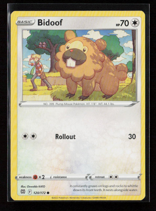 Bidoof Common SWSH09: Brilliant Stars 120/172 LP