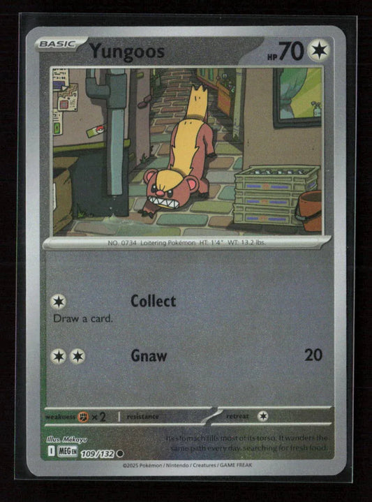 Yungoos Common ME01: Mega Evolution 109/132 NM - Kang's Collectibles