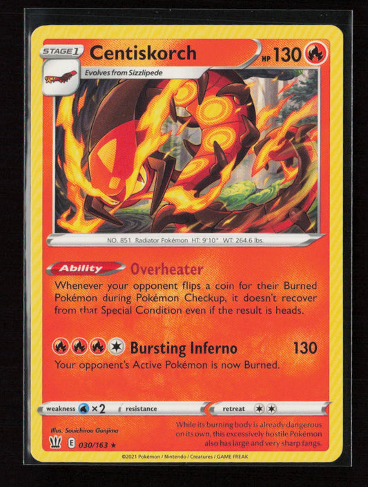 Centiskorch Rare SWSH05: Battle Styles 030/163 LP