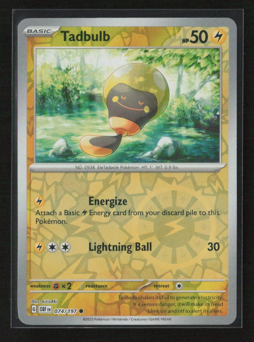 Tadbulb Common SV03: Obsidian Flames 074/197 NM - Kang's Collectibles