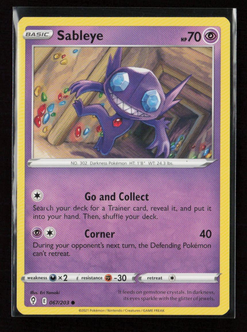 Sableye Common SWSH07: Evolving Skies 067/203 LP