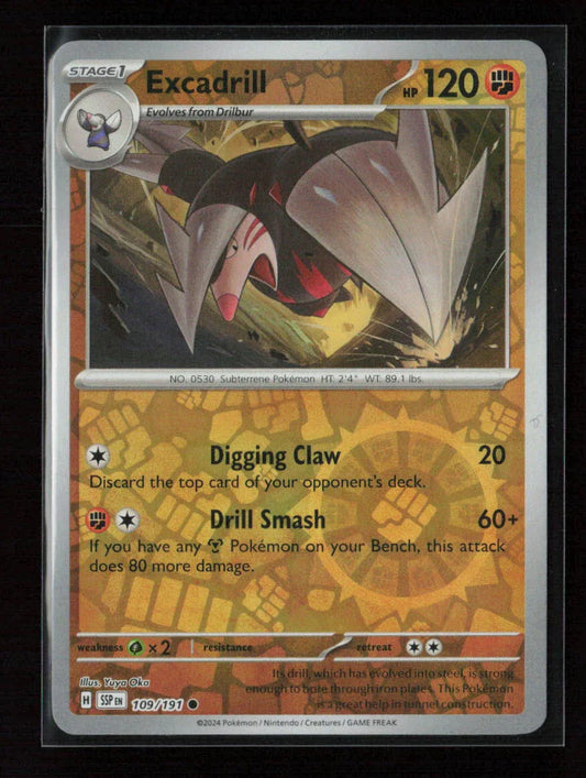 Excadrill Common SV08: Surging Sparks 109/191 NM - Kang's Collectibles