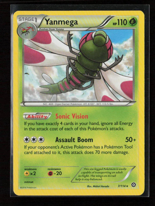 Yanmega Rare XY - Steam Siege 7/114 LP - Kang's Collectibles
