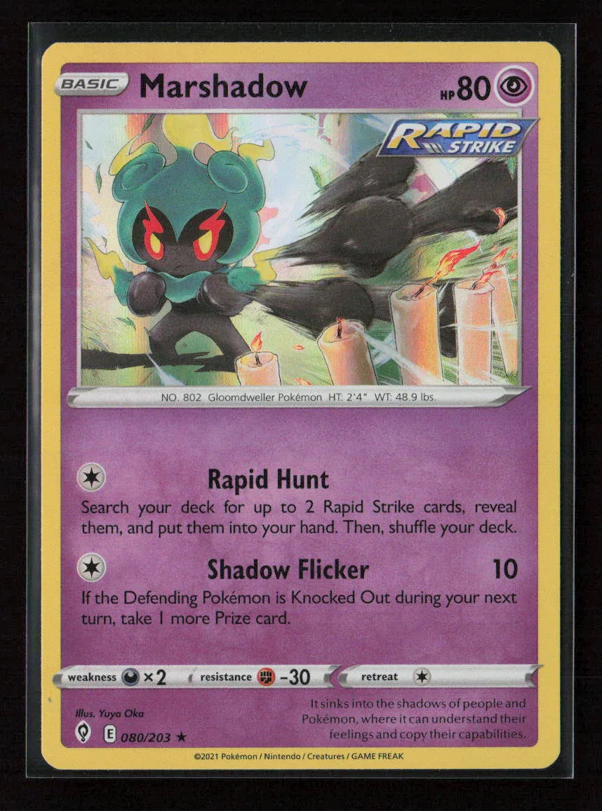 Marshadow Holo Rare SWSH07: Evolving Skies 080/203 NM - Kang's Collectibles