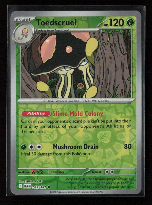 Toedscruel - Uncommon SV04: Paradox Rift 017/182 NM - Kang's Collectibles