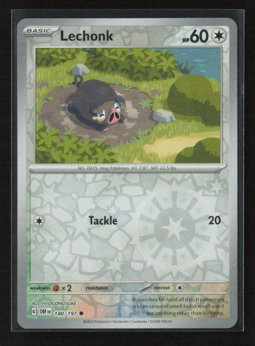 Lechonk - Common SV03: Obsidian Flames 180/197 NM - Kang's Collectibles