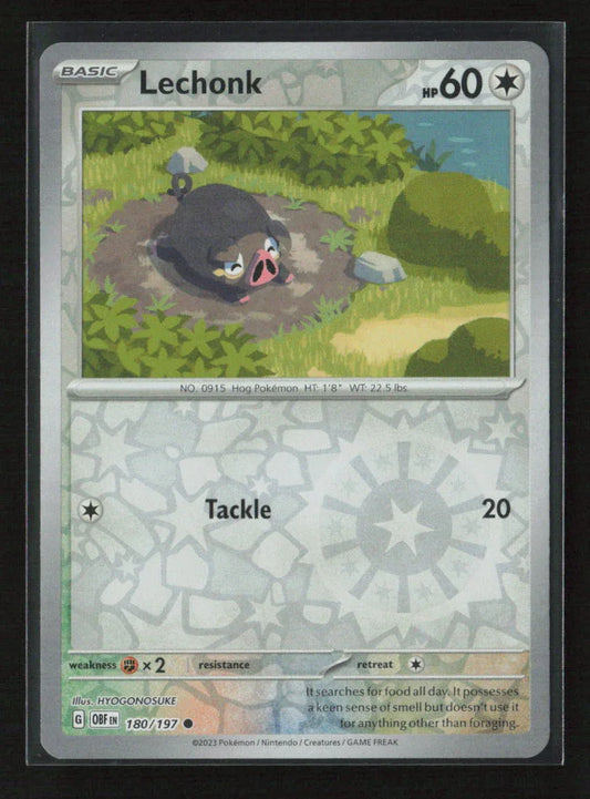 Lechonk - Common SV03: Obsidian Flames 180/197 NM - Kang's Collectibles