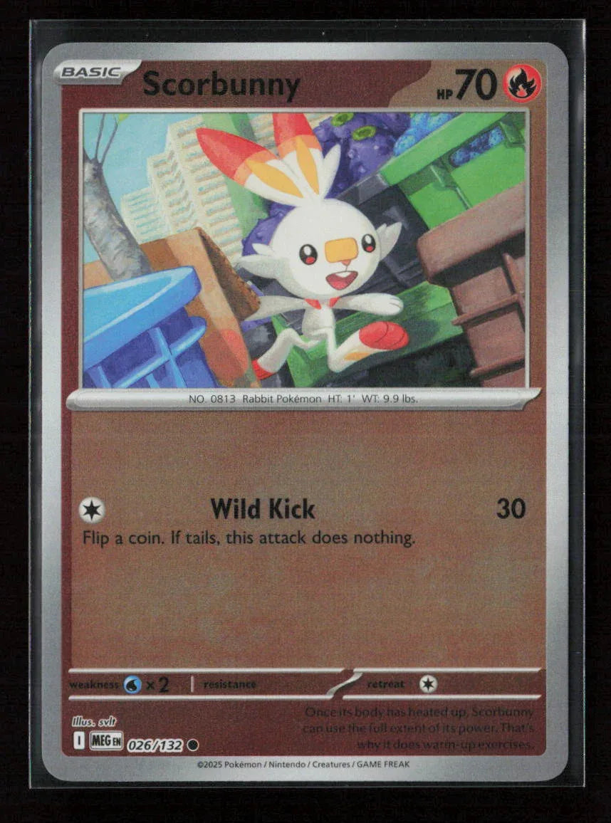 Scorbunny Common ME01: Mega Evolution 026/132 NM - Kang's Collectibles