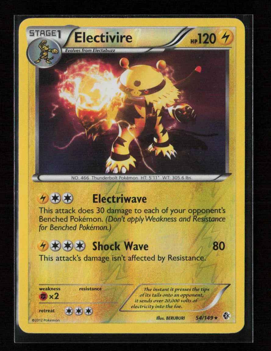 Electivire Holo Rare Boundaries Crossed 54/149 LP - Kang's Collectibles