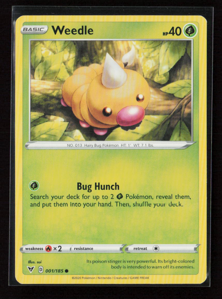 Weedle Common SWSH04: Vivid Voltage 001/185 LP