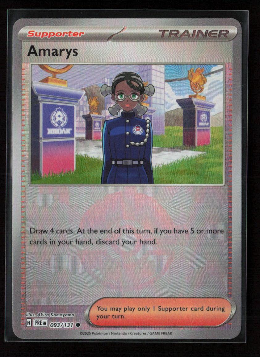 Amarys - (Poke Ball Pattern) Common SV: Prismatic Evolutions 093/131 NM - Kang's Collectibles
