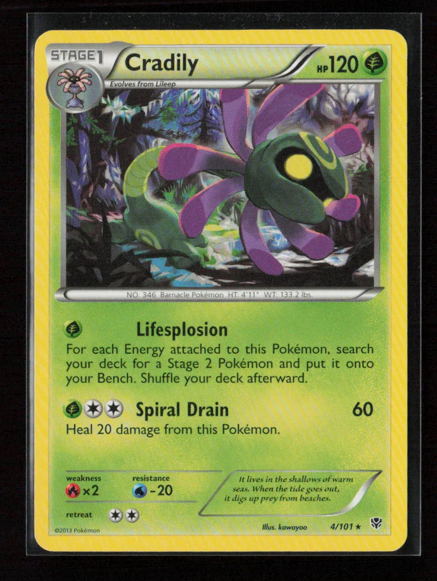 Cradily Rare Plasma Blast 4/101 LP - Kang's Collectibles