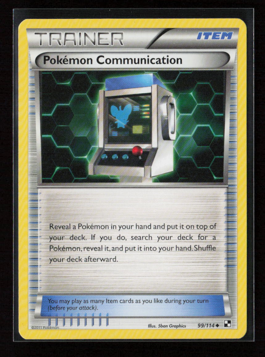 Pokemon Communication Uncommon Black and White 99/114 NM