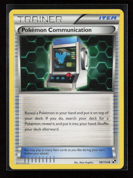 Pokemon Communication Uncommon Black and White 99/114 NM