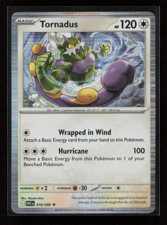 Tornadus Rare SV: White Flare 078/086 NM - Kang's Collectibles