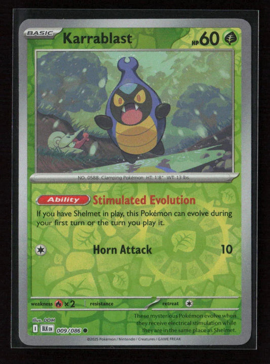 Karrablast Common SV: Black Bolt 009/086 NM - Kang's Collectibles