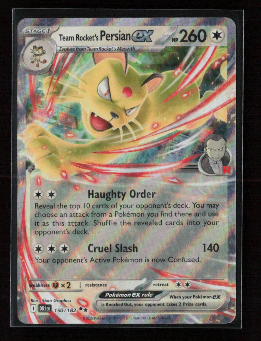 Team Rocket's Persian ex - Double Rare SV10: Destined Rivals 150/182 NM - Kang's Collectibles