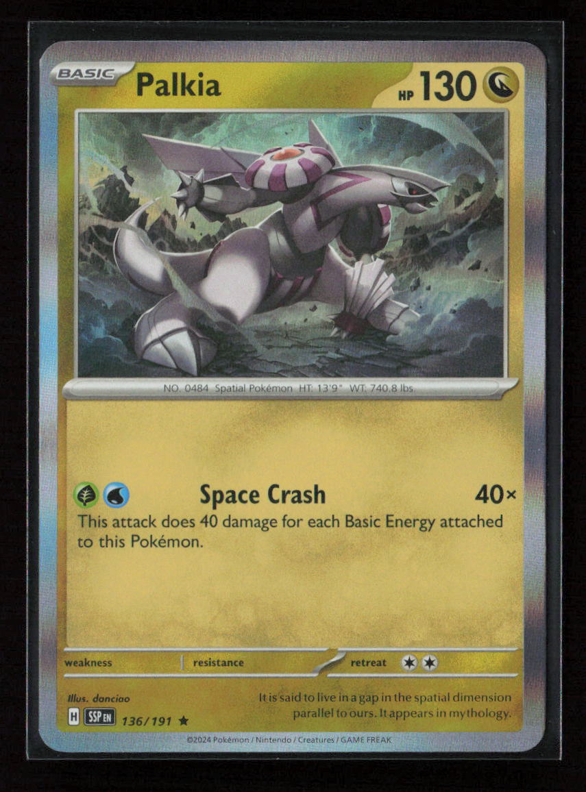 Palkia Rare SV08: Surging Sparks 136/191 NM
