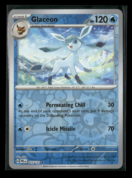 Glaceon Rare SV: Prismatic Evolutions 025/131 NM - Kang's Collectibles