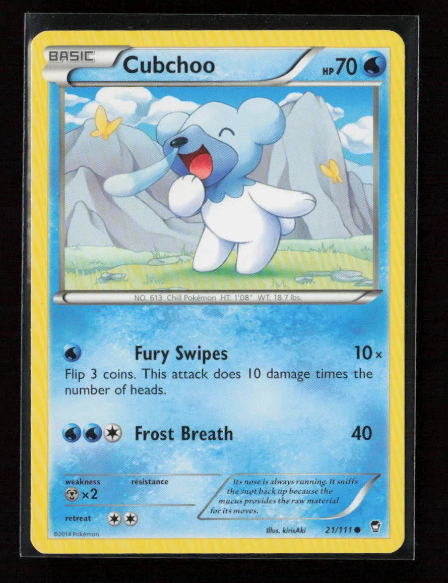 Cubchoo Common XY - Furious Fists 21/111 NM - Kang's Collectibles