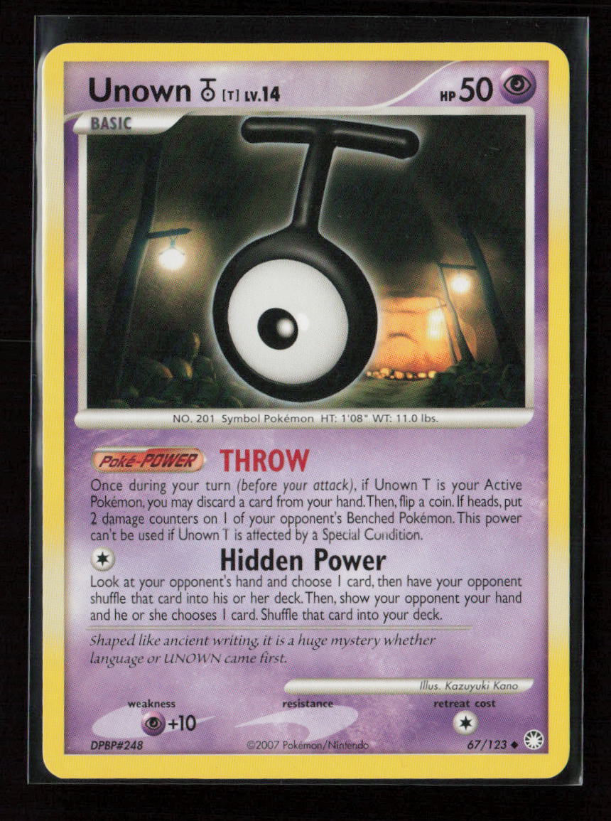 Unown [T] Uncommon Mysterious Treasures 67/123 LP