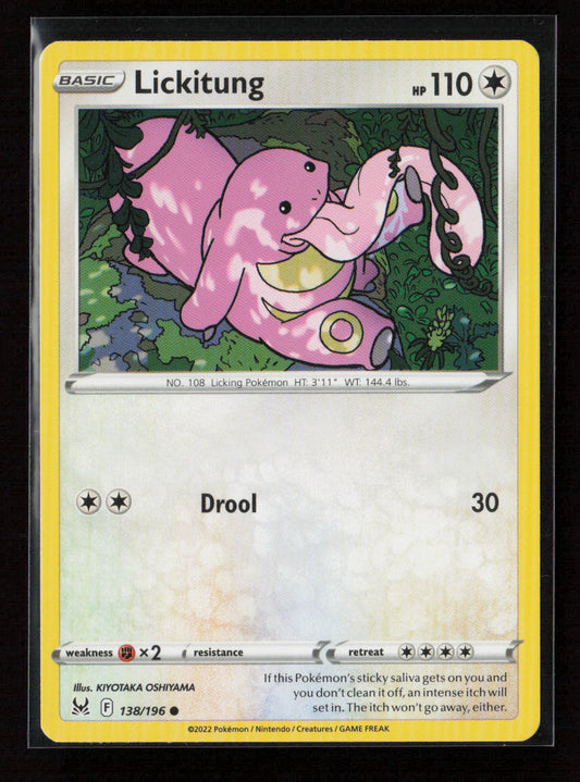 Lickitung Common SWSH11: Lost Origin 138/196 LP