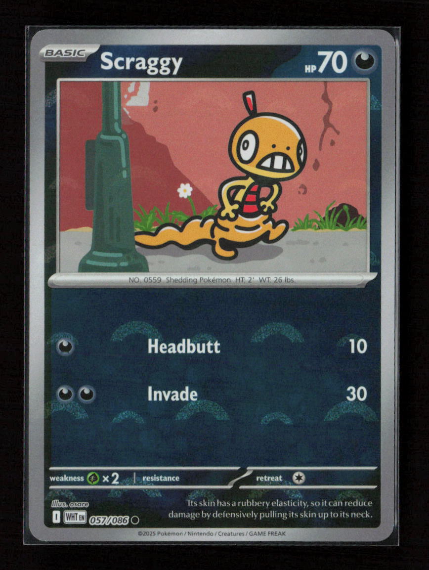 Scraggy (Poke Ball Pattern) Common SV: White Flare 057/086 NM