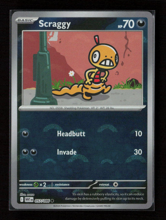 Scraggy (Poke Ball Pattern) Common SV: White Flare 057/086 NM
