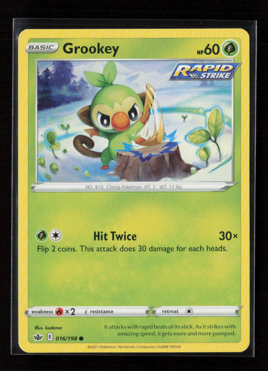 Grookey Common SWSH06: Chilling Reign 016/198 LP
