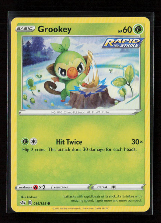 Grookey Common SWSH06: Chilling Reign 016/198 LP
