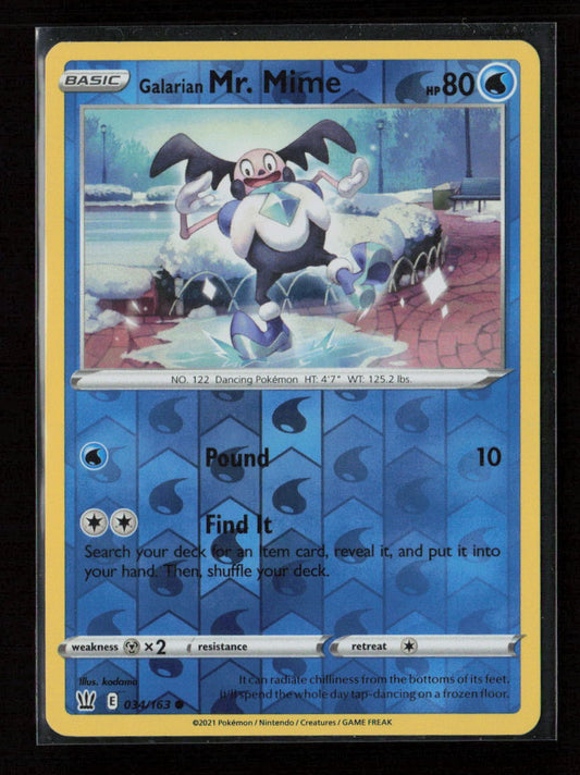 Galarian Mr. Mime Common SWSH05: Battle Styles 034/163 LP