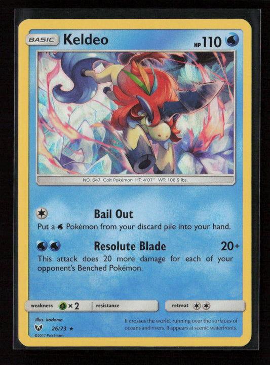 Keldeo Holo Rare Shining Legends 26/73 NM