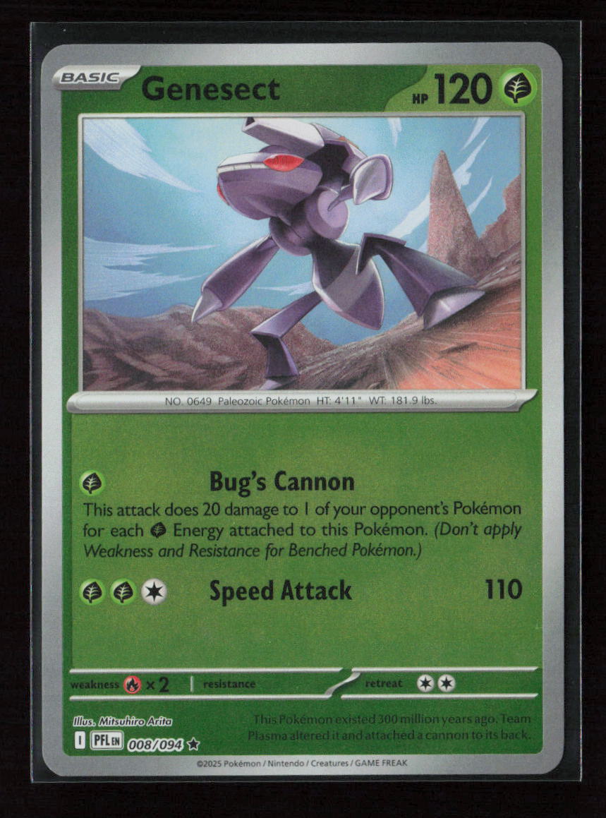 Genesect Rare ME02: Phantasmal Flames 008/094 NM