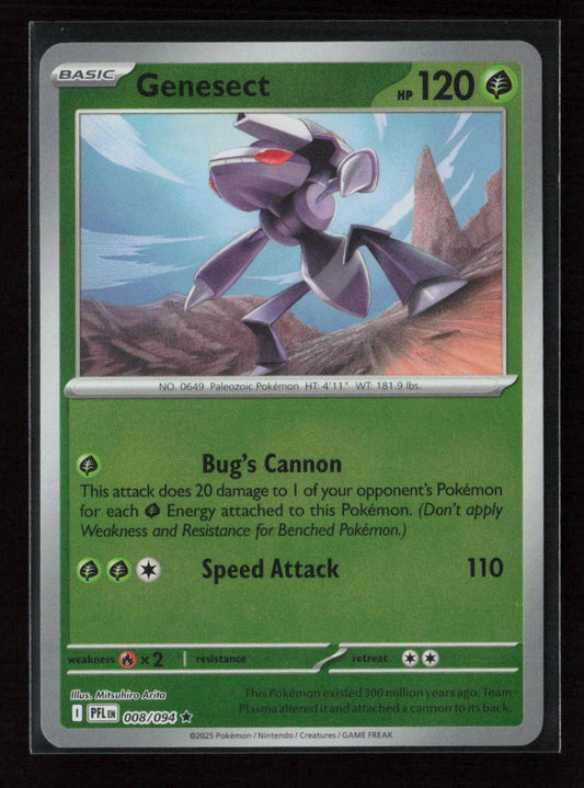 Genesect Rare ME02: Phantasmal Flames 008/094 NM