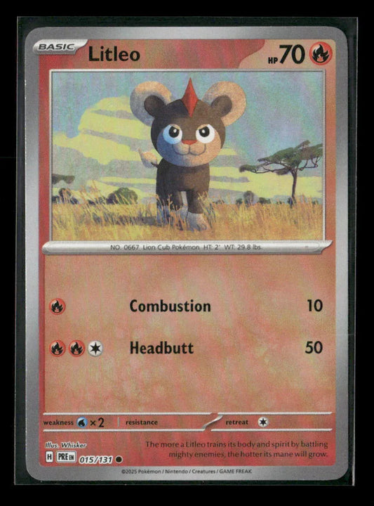 Litleo (Poke Ball Pattern) Common SV: Prismatic Evolutions 015/131 NM - Kang's Collectibles