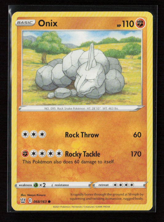 Onix Common SWSH05: Battle Styles 068/163 LP