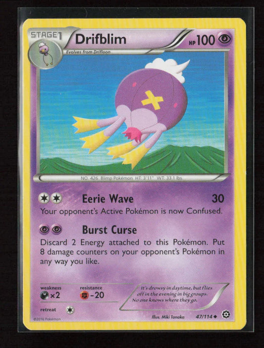 Drifblim Uncommon XY - Steam Siege 47/114 NM - Kang's Collectibles