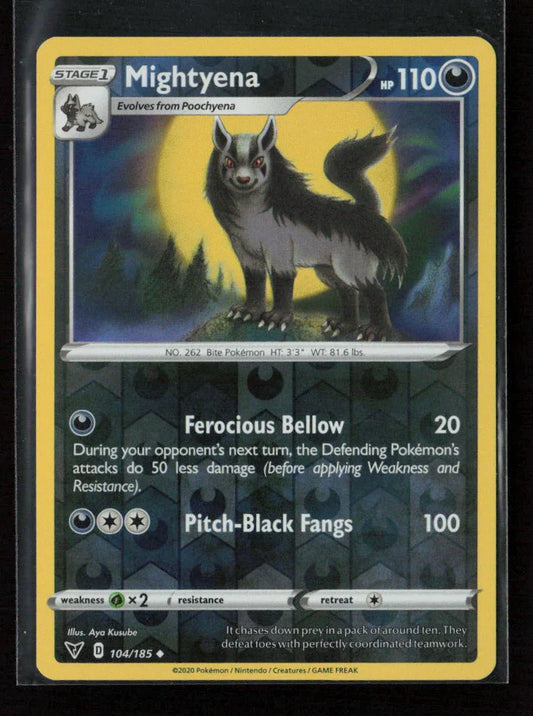 Mightyena Uncommon SWSH04: Vivid Voltage 104/185 LP - Kang's Collectibles