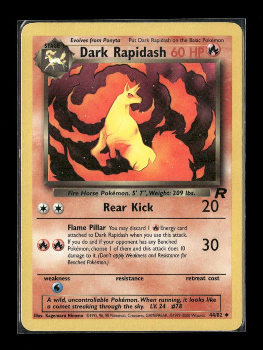 Dark Rapidash Uncommon Team Rocket 44/82 LP - Kang's Collectibles