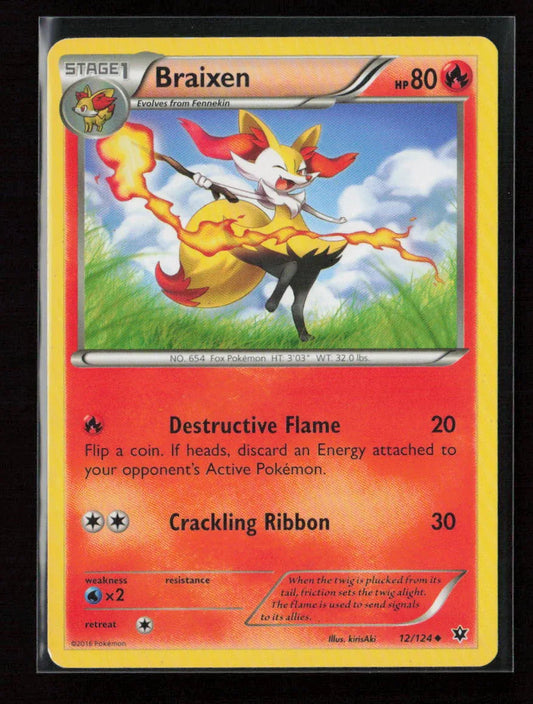 Braixen Uncommon XY - Fates Collide 12/124 NM - Kang's Collectibles