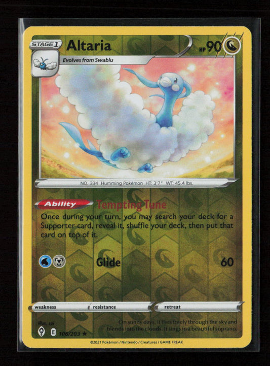 Altaria Rare SWSH07: Evolving Skies 106/203 NM