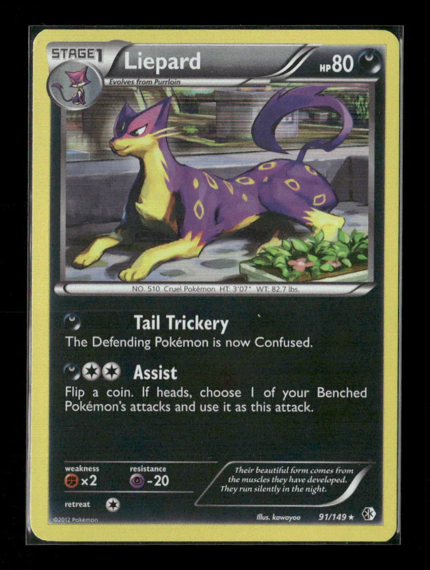 Liepard Holo Rare Boundaries Crossed 91/149 LP - Kang's Collectibles