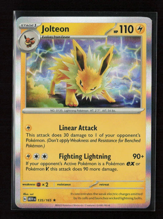 Jolteon Rare SV: Scarlet & Violet 151 135/165 NM - Kang's Collectibles